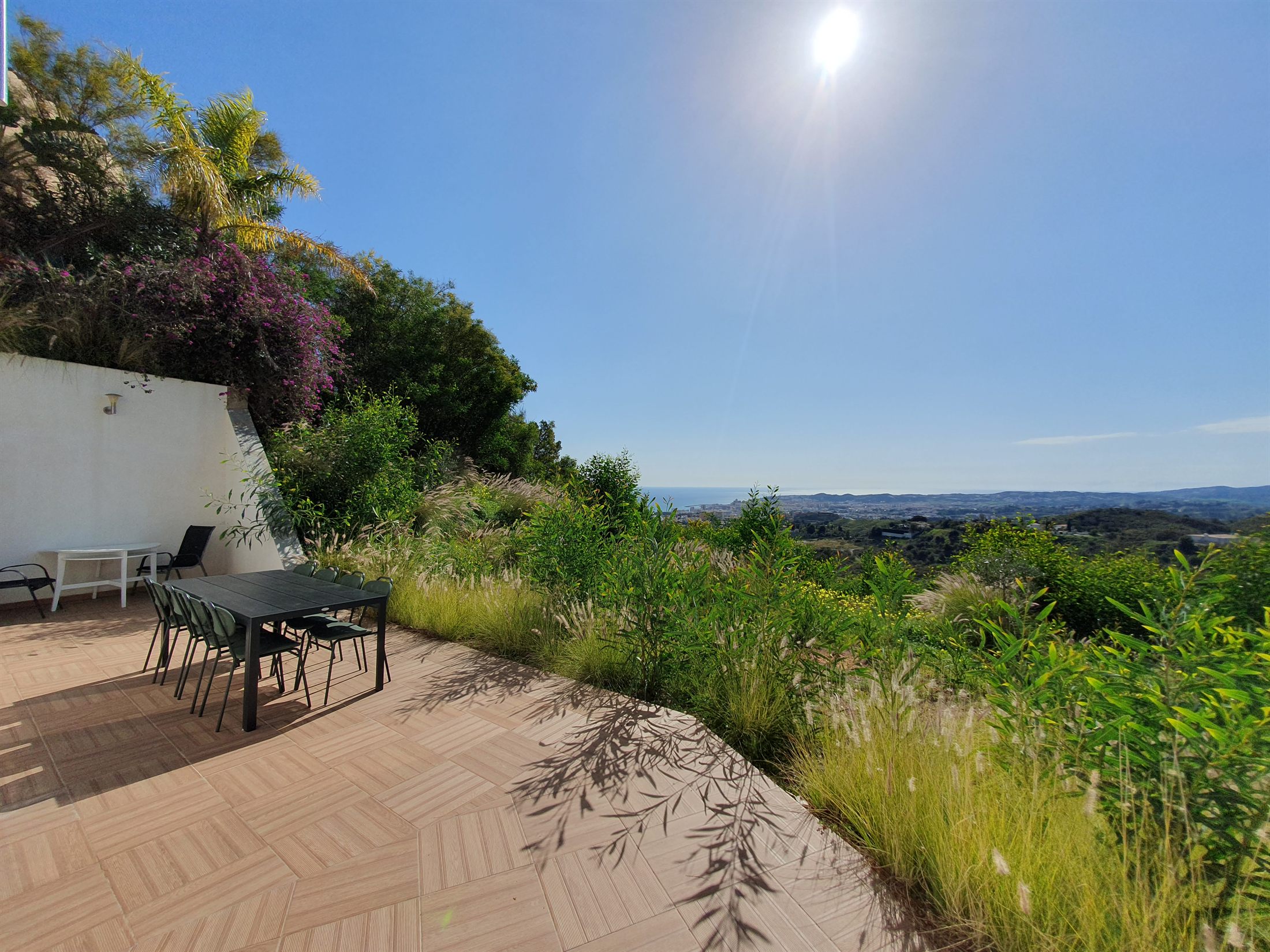 Terrace with coastal view