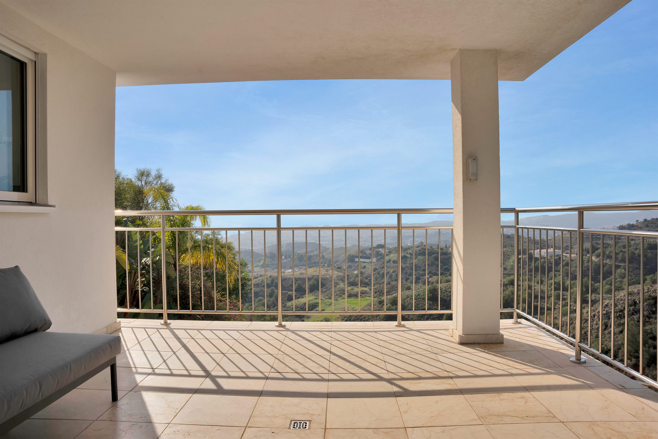 Covered terrace dining area