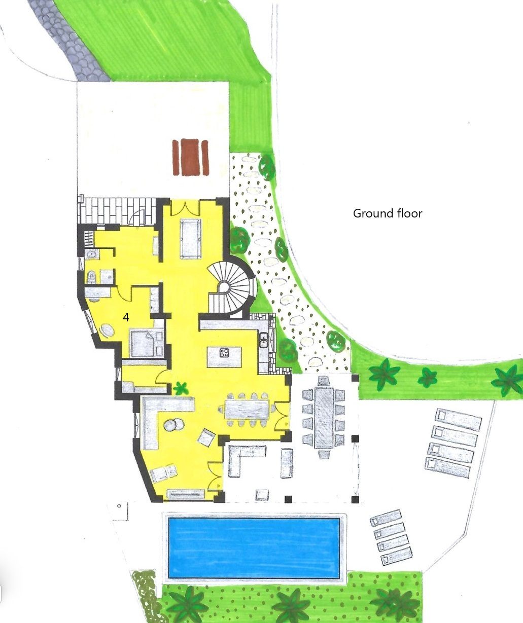 Floor plan of the ground floor