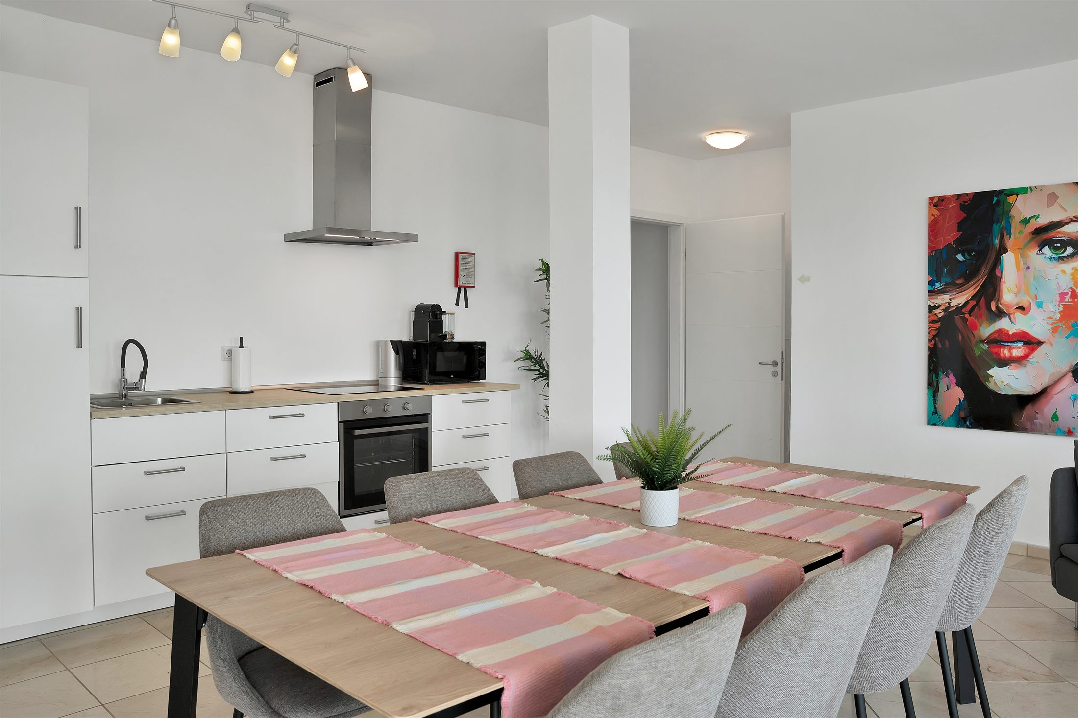 Kitchen and dining area