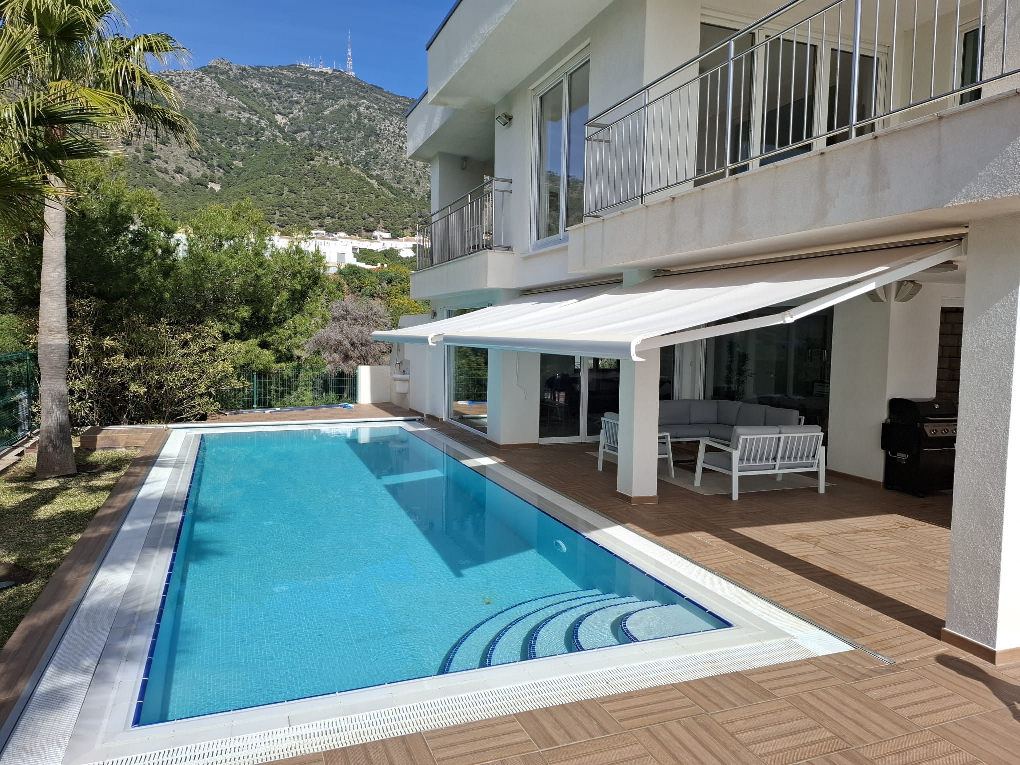 Pool alongside the villa