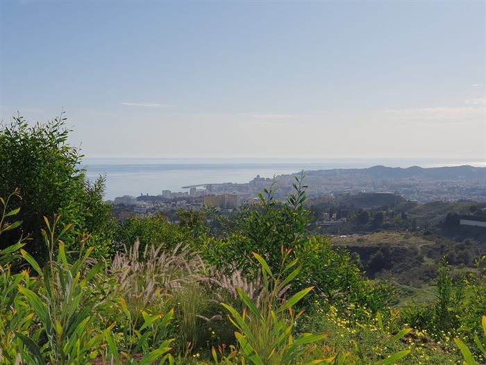 Panoramic view of the coastline from the hillside
