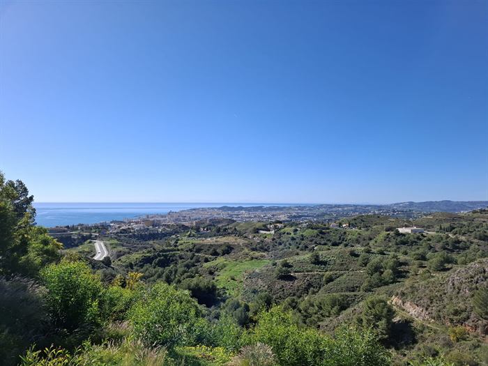 Panoramic view of the sea and coastline